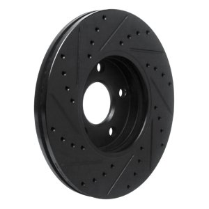 Ford Transit Connect Brake Rotor (1) - Front Right - R1 Concepts - Drilled & Slotted - Black - `10-`13